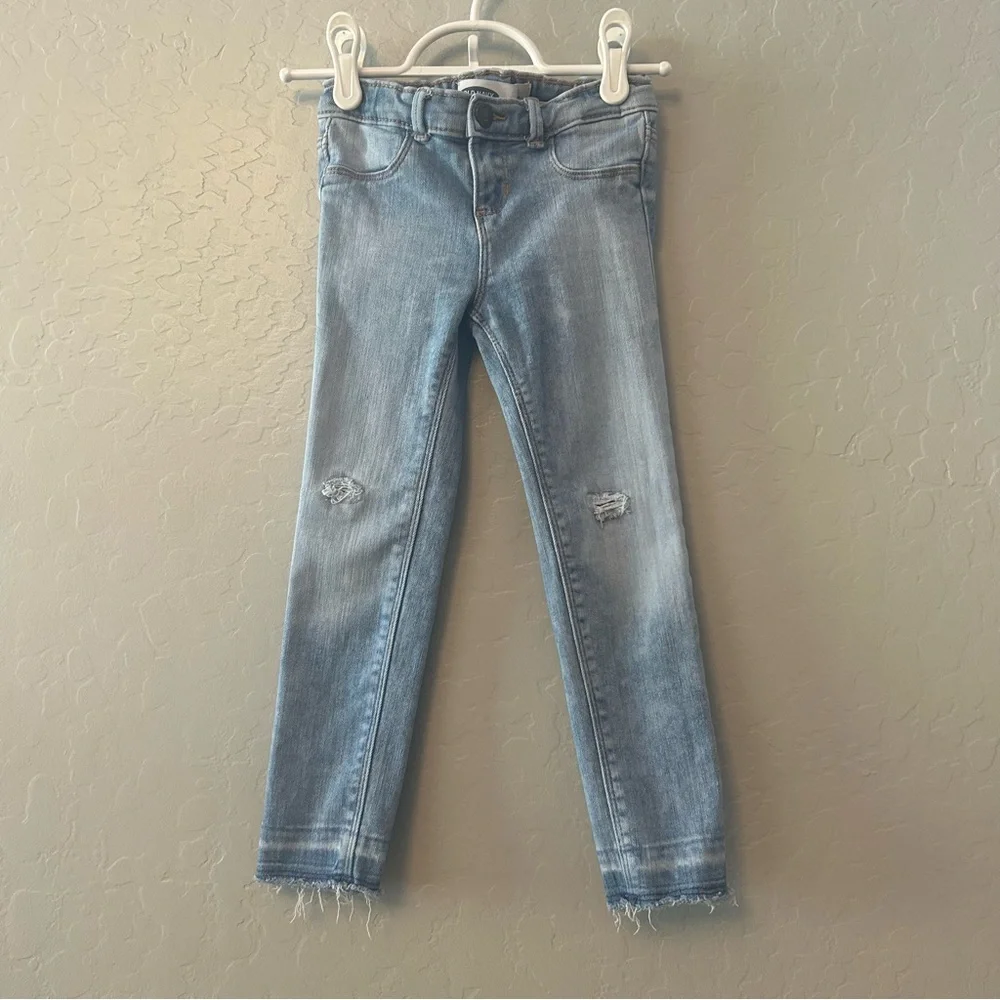 Old navy ballerina light wash distressed denim skinny jeans size 5t
